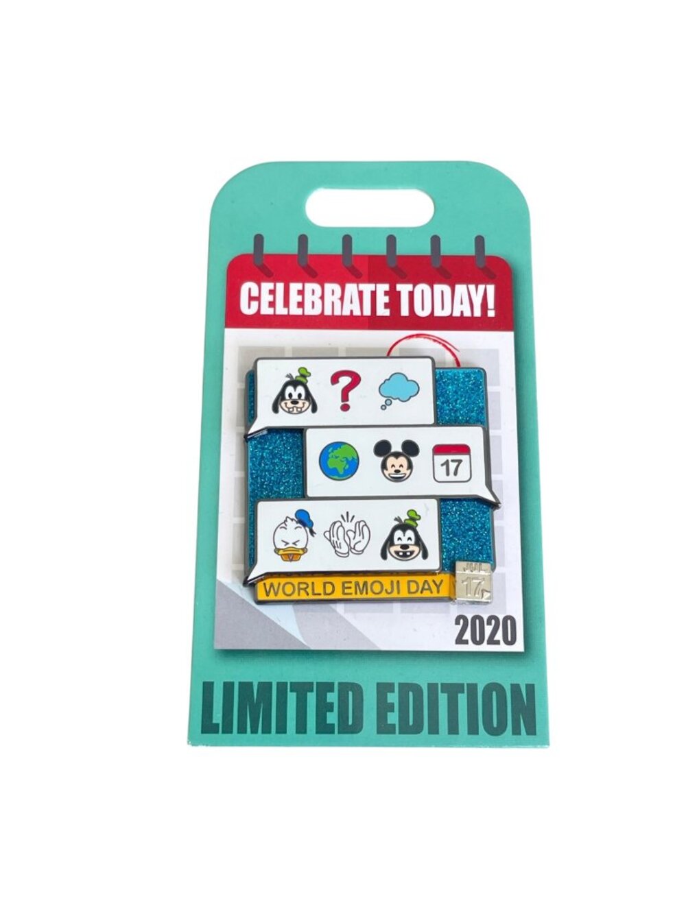 Disney Parks Mickey Mouse and Friends 2020 World Emoji Day Limited Edition Pin